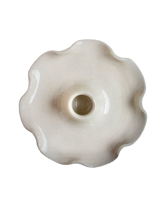 Frilled Ceramic Candle Holder