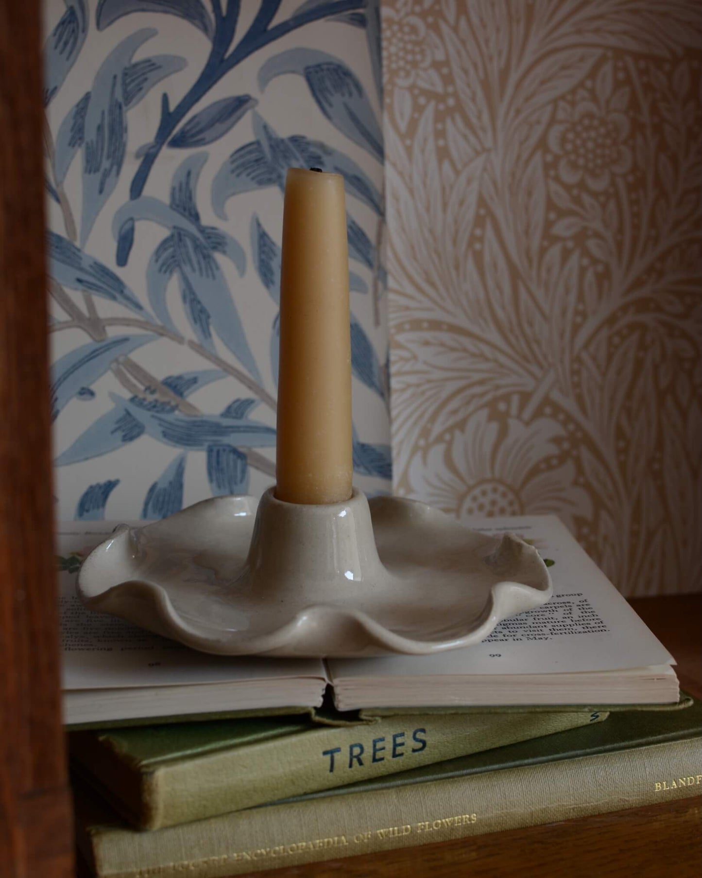 Frilled Ceramic Candle Holder