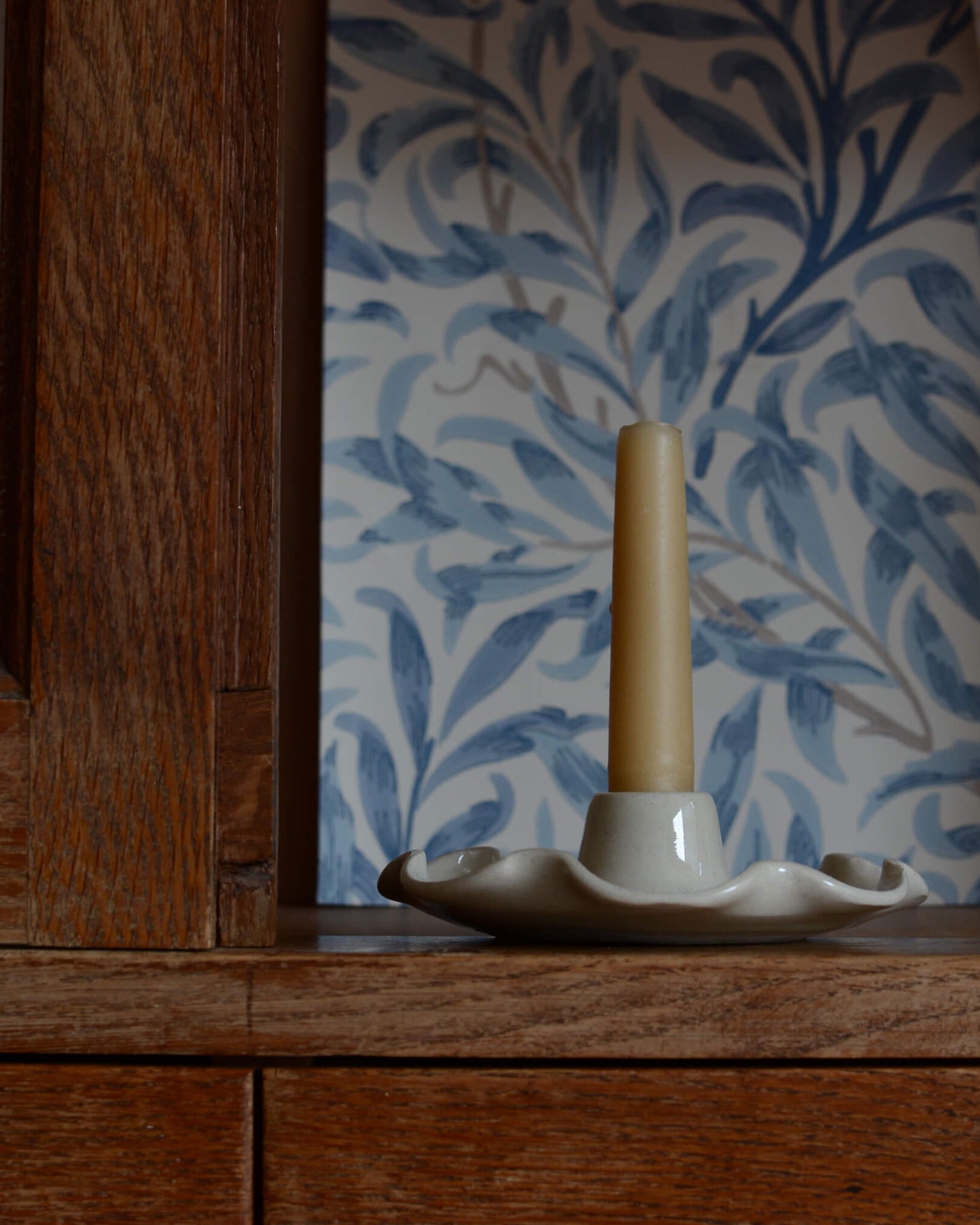 Frilled Ceramic Candle Holder