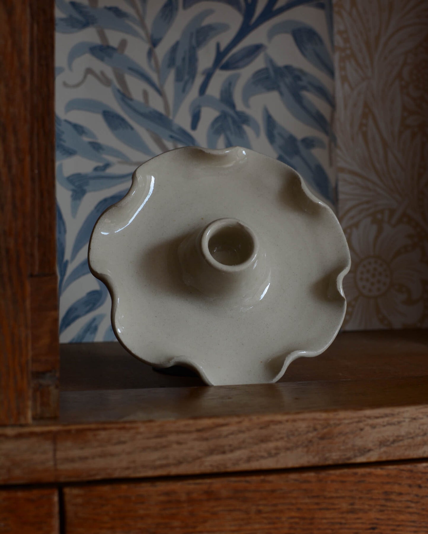 Frilled Ceramic Candle Holder