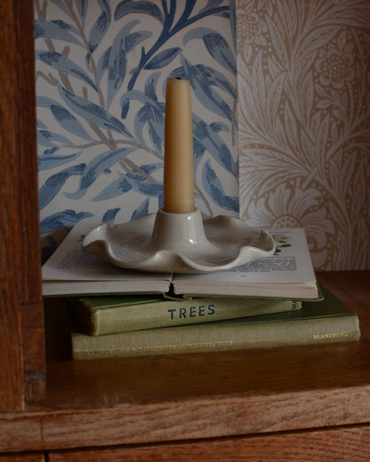 Frilled Ceramic Candle Holder