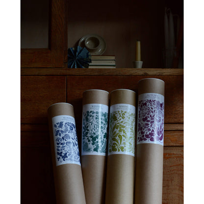 Set of 4 botanical prints, inside of cardboard tubes.