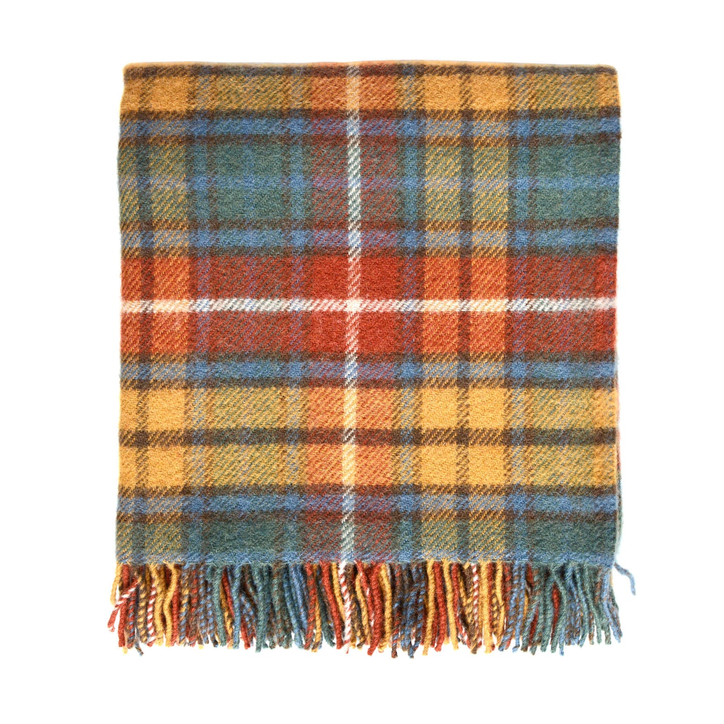 British Pure Wool Check Blanket at Weald Store