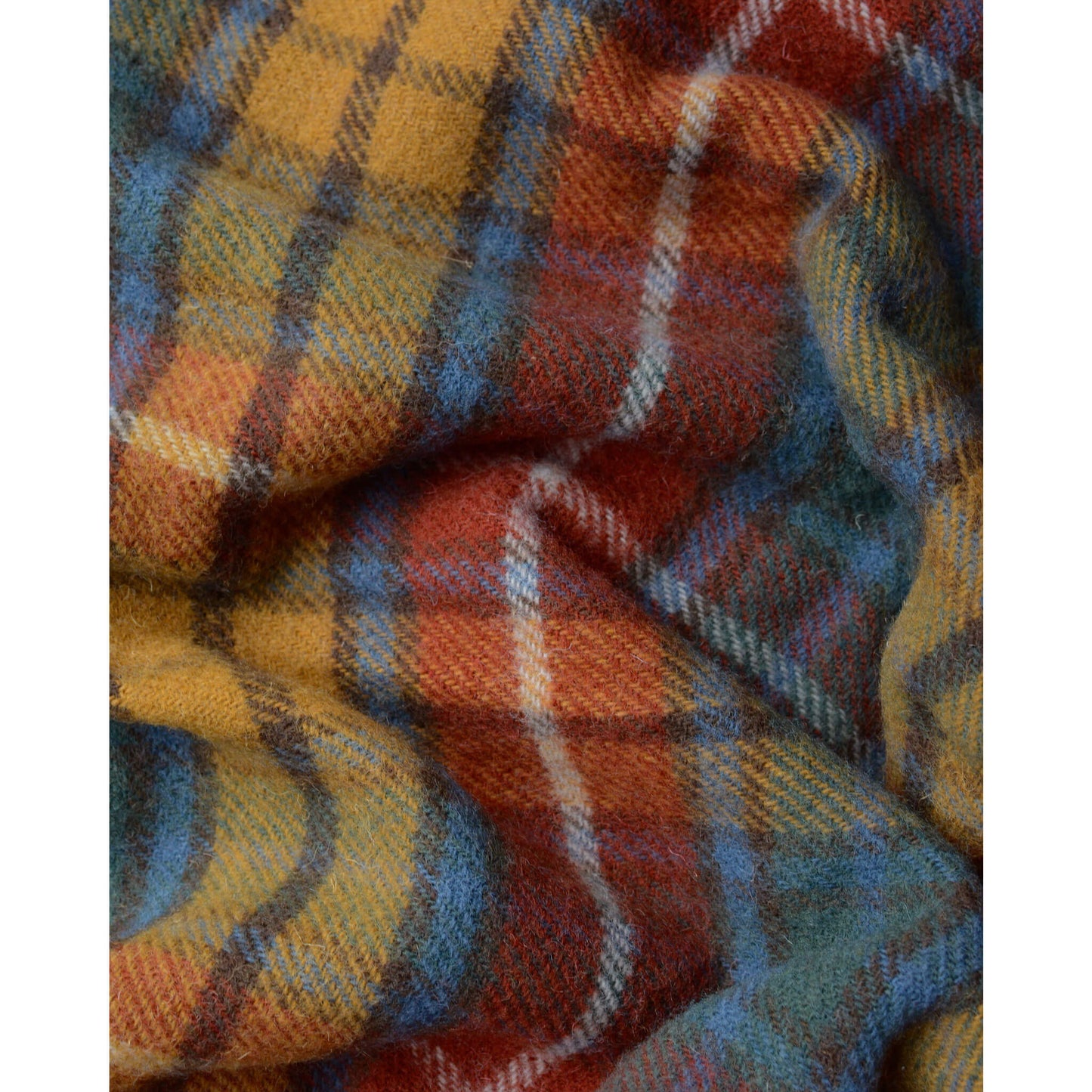 Multicoloured British Pure Wool Check Blanket