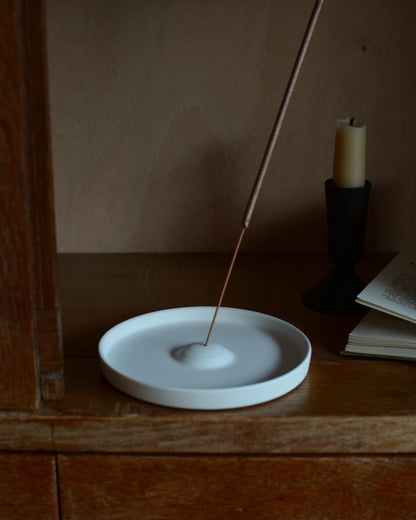 Ceramic Incense Holder White